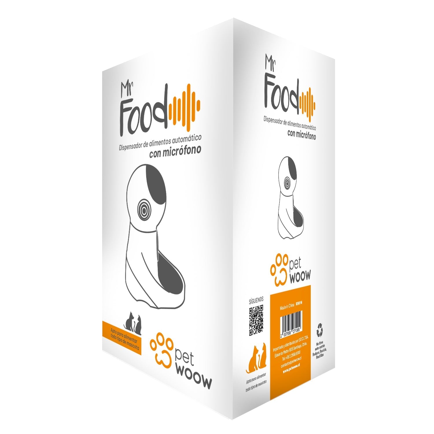 Dispensador de Alimentos Mascotas con Parlante