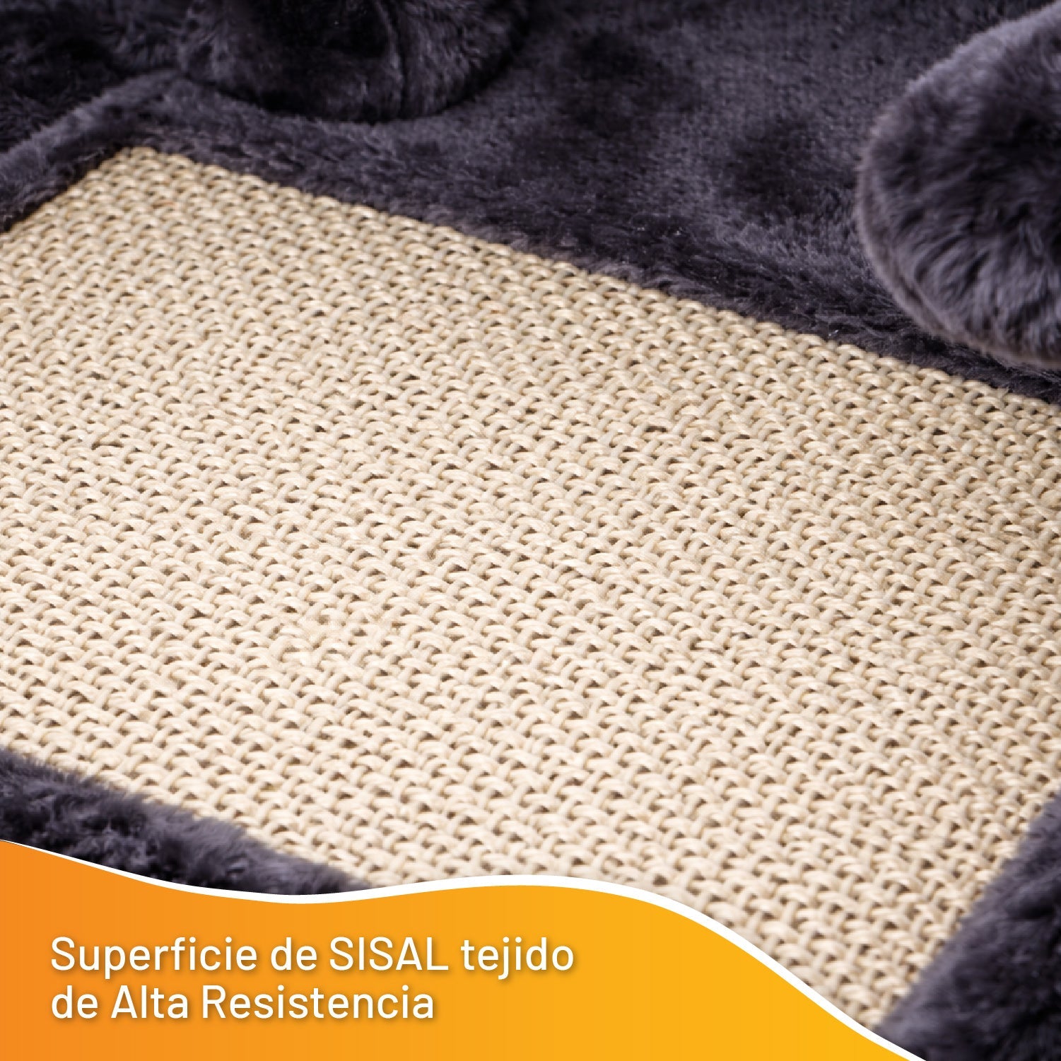 Rascador De Gatos Con Juguete Y Cama 44x40x40